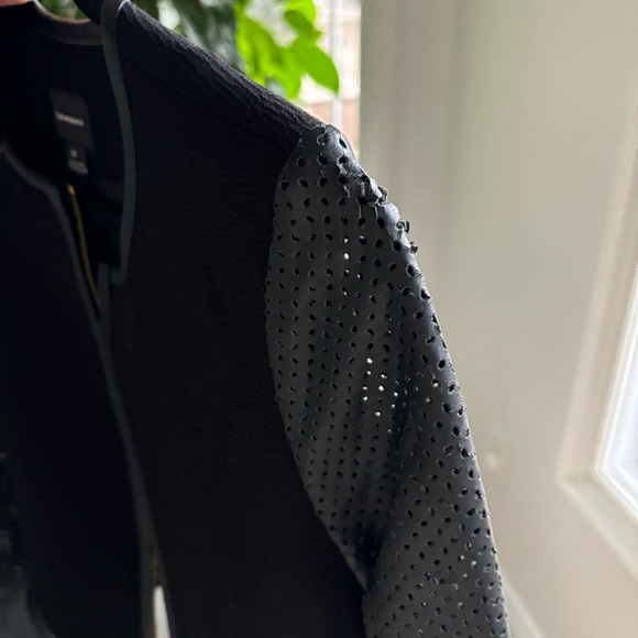 Posh vegan ‘leather & wool’ look blazer jacket - Picture 6 of 10